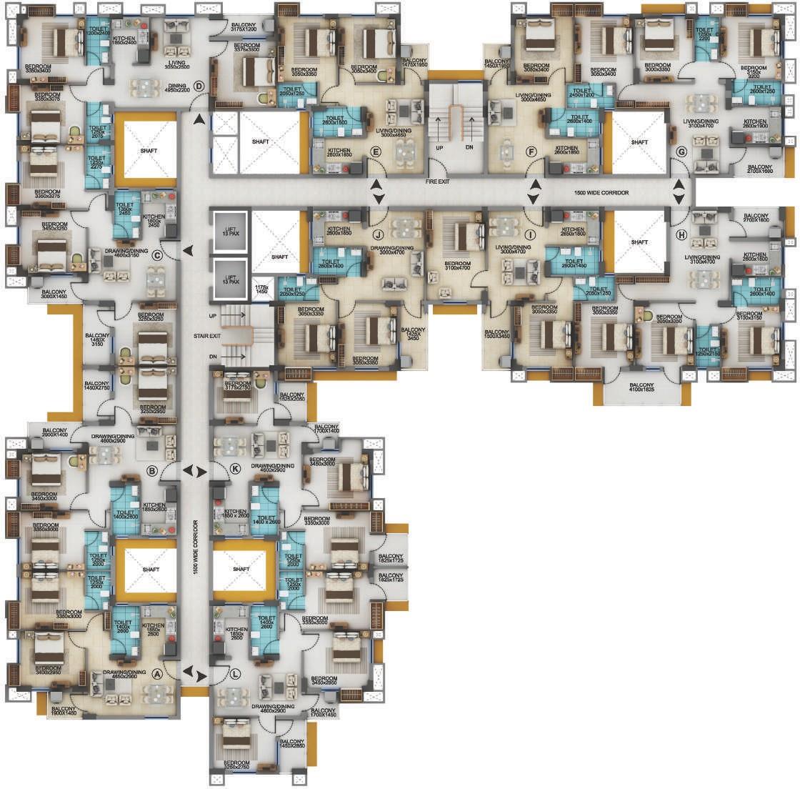 Tower 1 Floor Plan